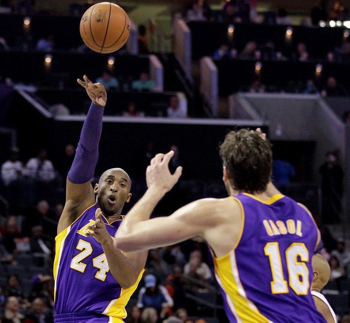 Kobe Bryant og Pau Gasol.