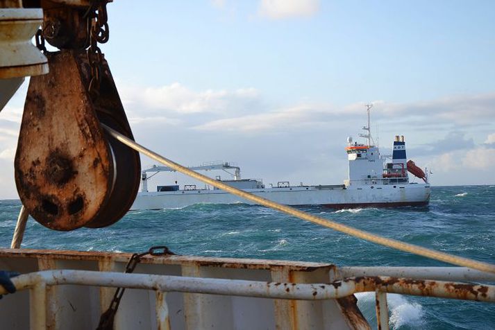 Flutningaskipið Alma Skipið er 97 metra langt skip, skráð á Kýpur, en eigendur eru frá Úkraínu. Farmurinn var 3.000 tonn af frystu sjávarfangi. Krafa björgunarlauna miðast við 25% af virði skips og farms.mynd/gunnar hlynur