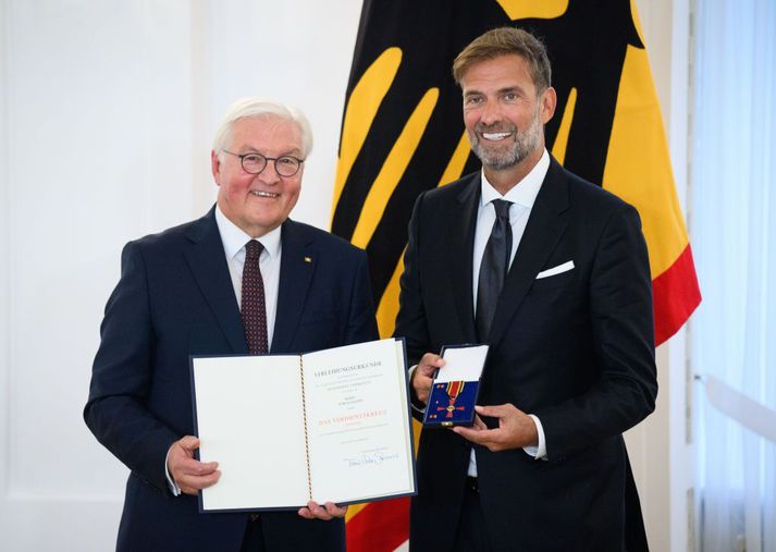 Klopp ásamt Frank-Walter Steinmeier, Þýskalandsforseta.