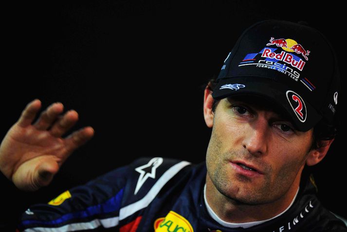 Mark Webber á fundi FIA í dag.