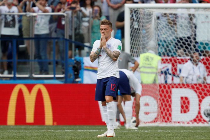 Leggjast Kieran Trippier og félagar í enska landsliðinu á bæn eftir leikinn þegar það fer fram hugsanlega hlutkesti?