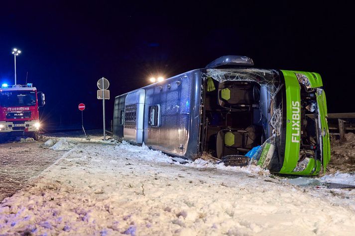 Akstursskilyrði voru erfið.