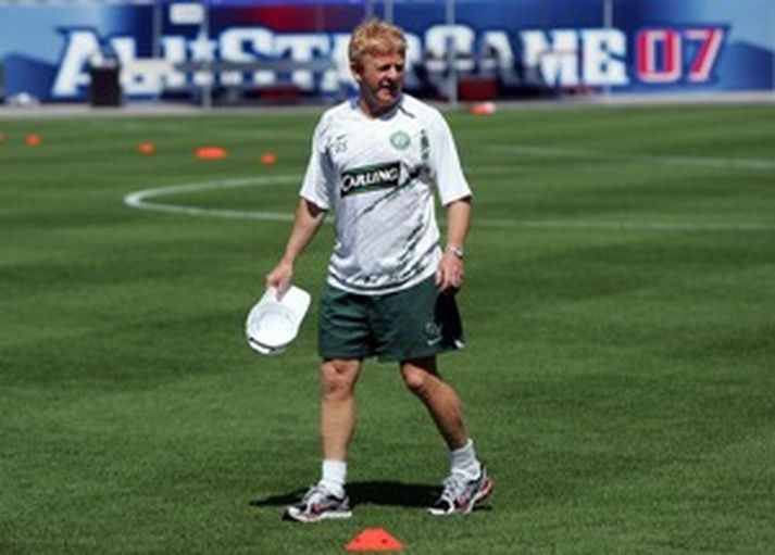 Gordon Strachan á æfingu.