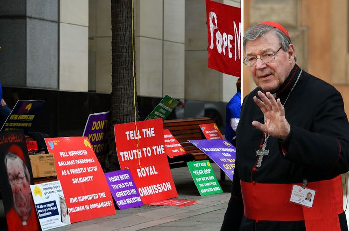 George Pell kardináll, fjárhirðir Páfagarðs, viðurkennir að hafa ekki brugðist við þegar ungur drengur við kaþólskan skóla í Ballarat í Ástralíu sagði honum að einn prestanna við skólann væri að misnota drengi árið 1974.