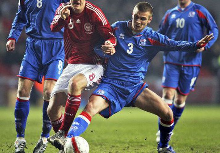 Theodór Elmar fékk tækifæri á miðjunni. Hér er hann í landsleik.