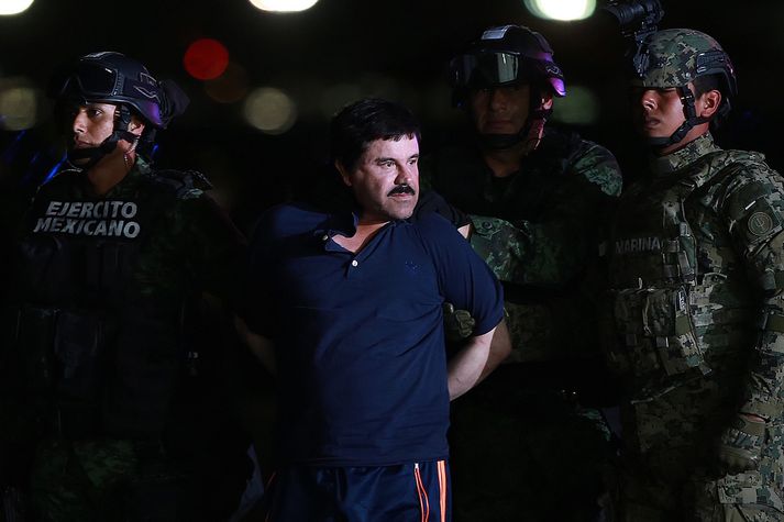 Joaquin "El Chapo“ Guzman áður en hann var framseldur til Bandaríkjanna.