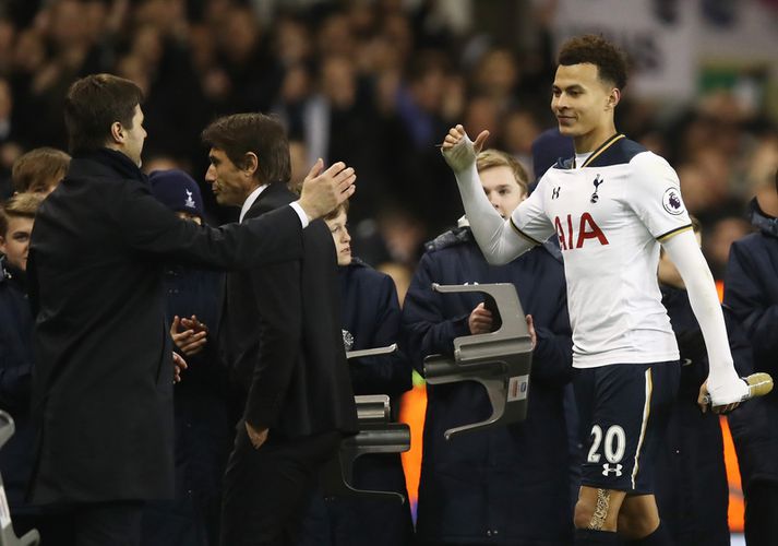 Dele Allii og Mauricio Pochettino.