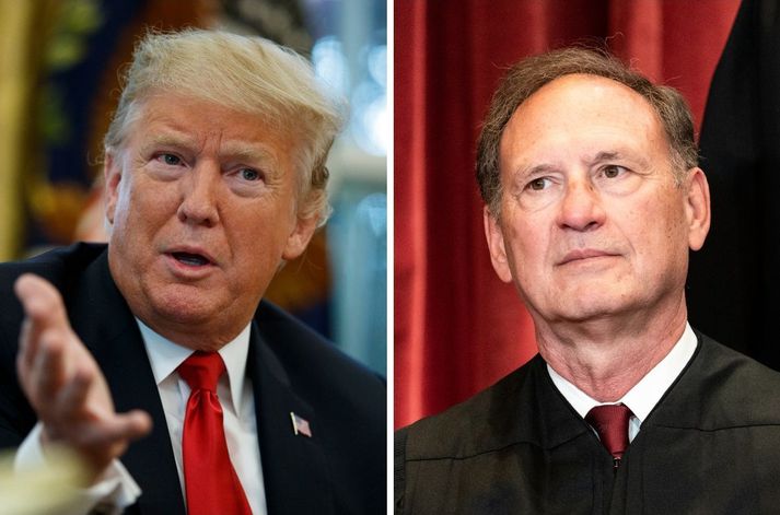 Donald Trump og Samuel Alito.