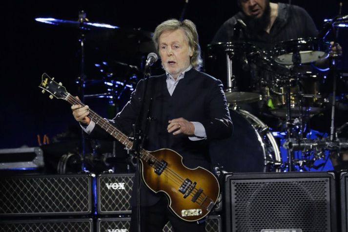 Paul McCartney á tónleikum í Kólumbíu í síðasta mánuði.