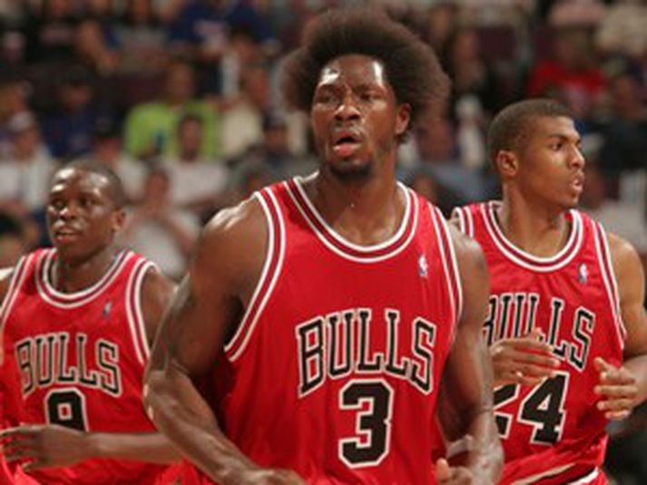 Ben Wallace var einn þriggja sem meiddust hjá Bulls í nótt