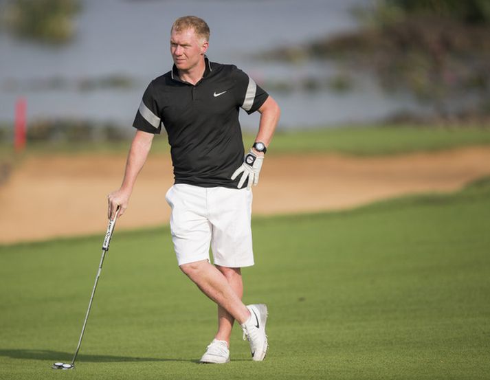 Paul Scholes spilar golf í frístundum. Þeim fækkar ef hann tekur við Oldham.