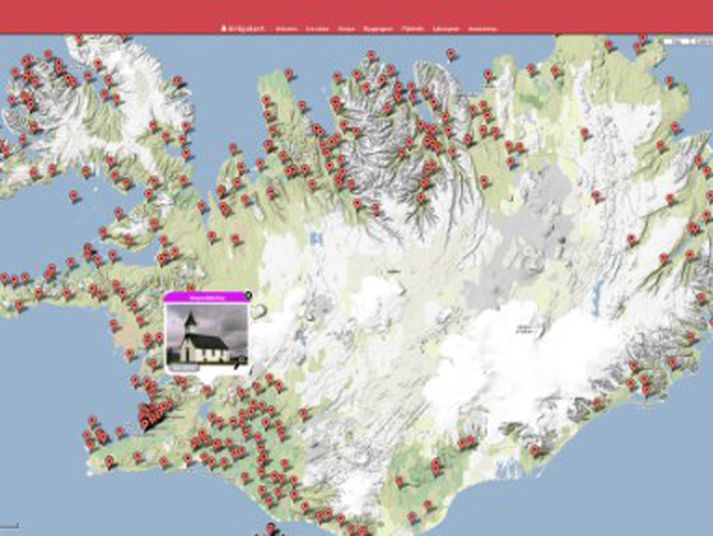 Ýmis fróðleikur er um kirkjur landsins á síðunni.