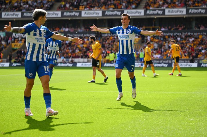 Brighton vann öruggan útisigur gegn Wolves í dag.