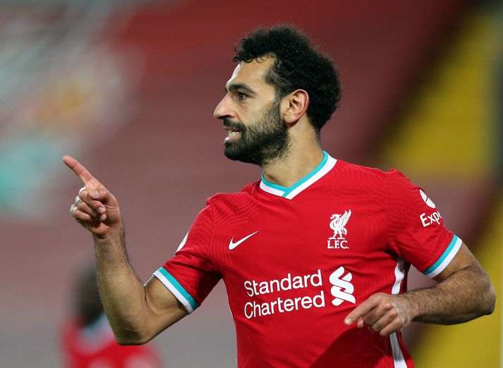 Mo Salah skoraði annað mark Liverpool í kvöld.