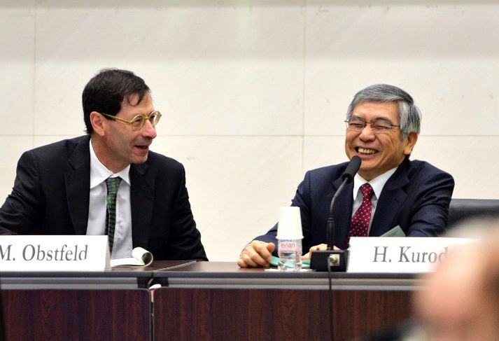 Maurice Obstfeld, hér ásamt Haruhiko Kuroda, seðlabankastjóra Japans.