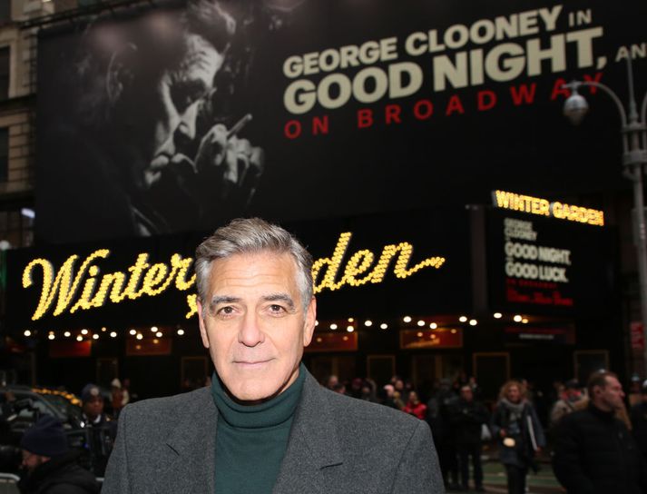 George Clooney á kynningarviðburði á Broadway þann 6. febrúar síðastliðinn. 