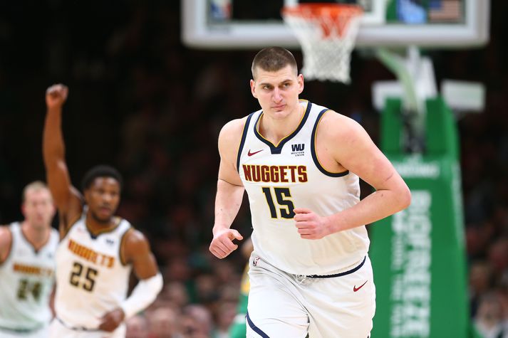 Nikola Jokic fór á kostum í nótt.