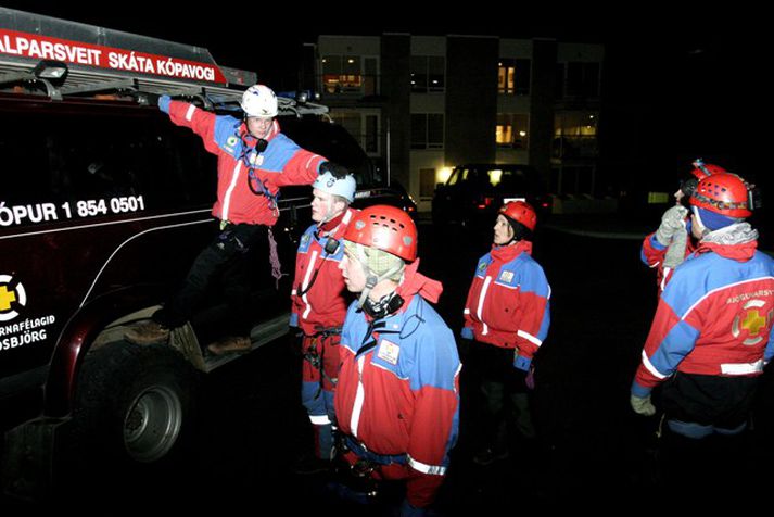 Björgunarsveitir munu væntanlega hafa mikið að gera ef veðrið heldur áfram að versna. Mynd/ Valli.