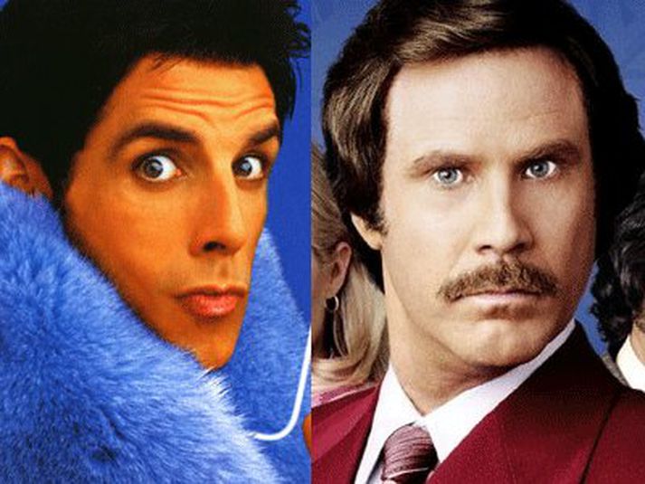 Myndirnar um Zoolander og Ron Burgundy voru gerðar árin 2001 og 2004.