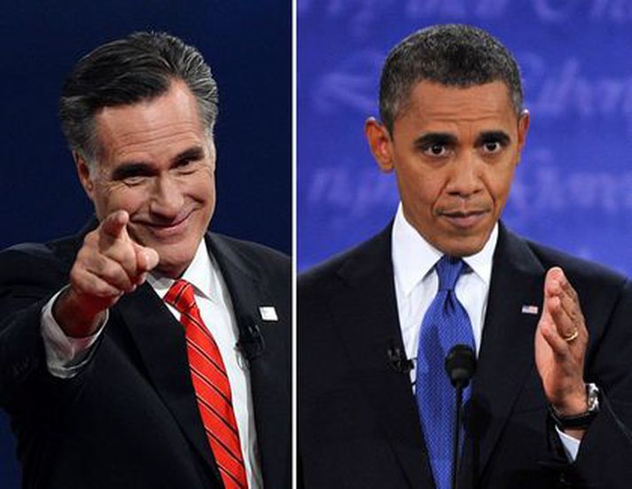 Mitt Romney og Barack Obama.