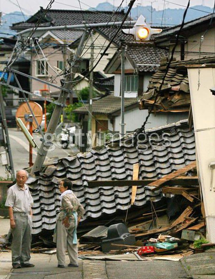 Mikið tjón varð í jarðskjálftanum í japan í dag.