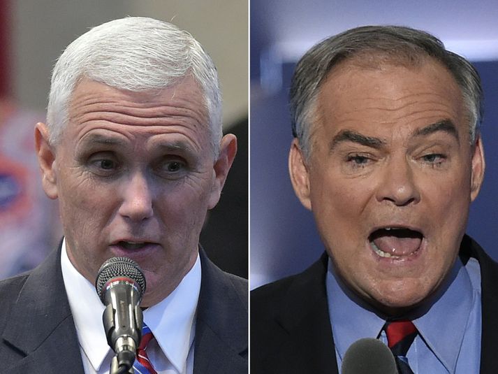 Mike Pence og Tim Kaine.