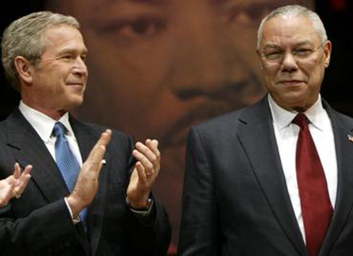 Bush og Powell.