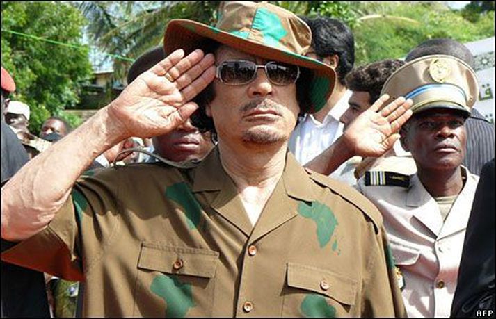 Gaddafi, einræðisherra Líbíu