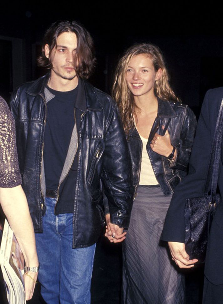 Johnny Depp og Kate Moss, á rauða dreglinum árið 1994