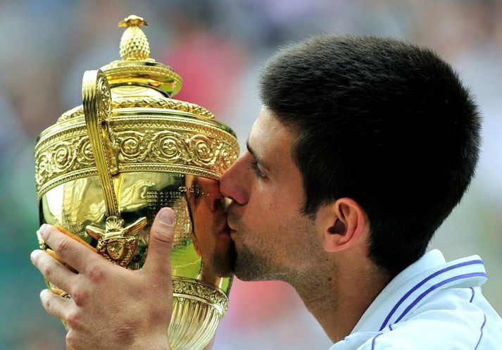 Djokovic vann sinn fyrsta Wimbledon-titil um helgina