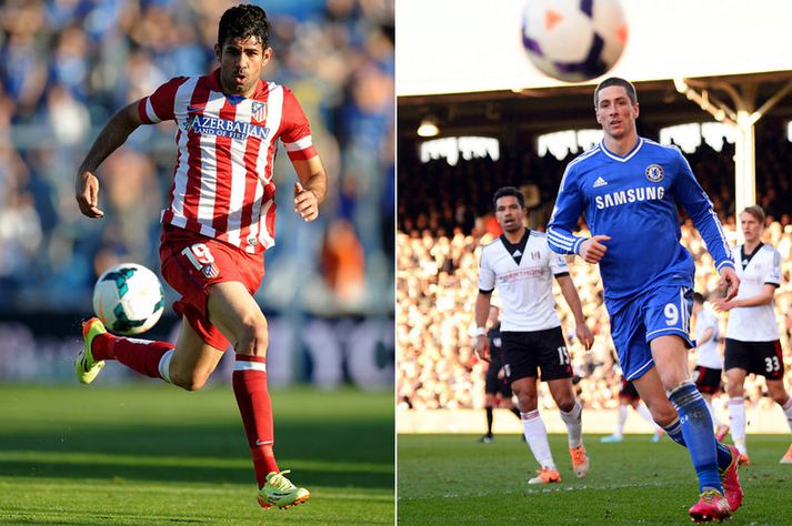 Diego Costa og Fernando Torres.