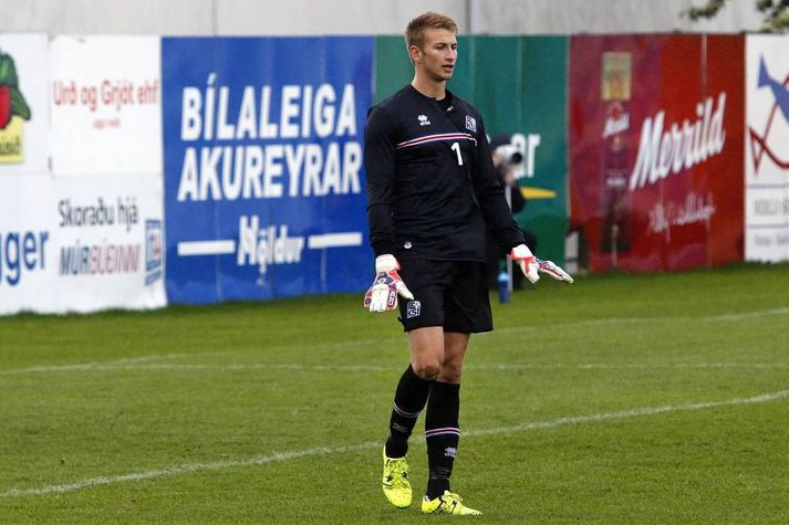 Frederik í leik með U21 árs landsliðinu í haust.