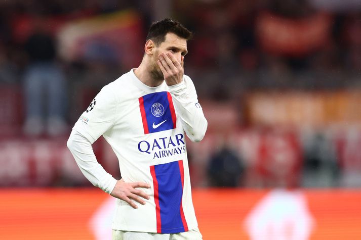 Lionel Messi náði sér ekki á strik í leikjunum gegn Bayern München.