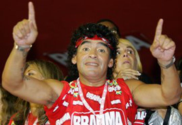 Diego Maradona er á meðal keppenda í leiknum í kvöld