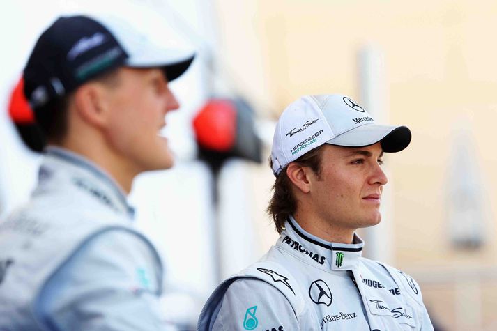 Nico Rosberg stóð ekki í skugga Schumachers um síðustu helgi, því hann náði betri árangri, varð fimmti en Schumacher sjötti.