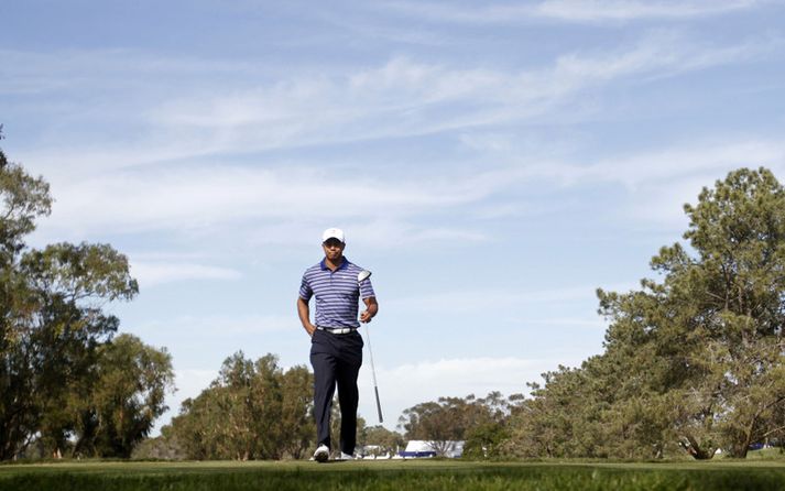 Tiger Woods er mættur á Torrey Pines og ætlar sér stóra hluti.