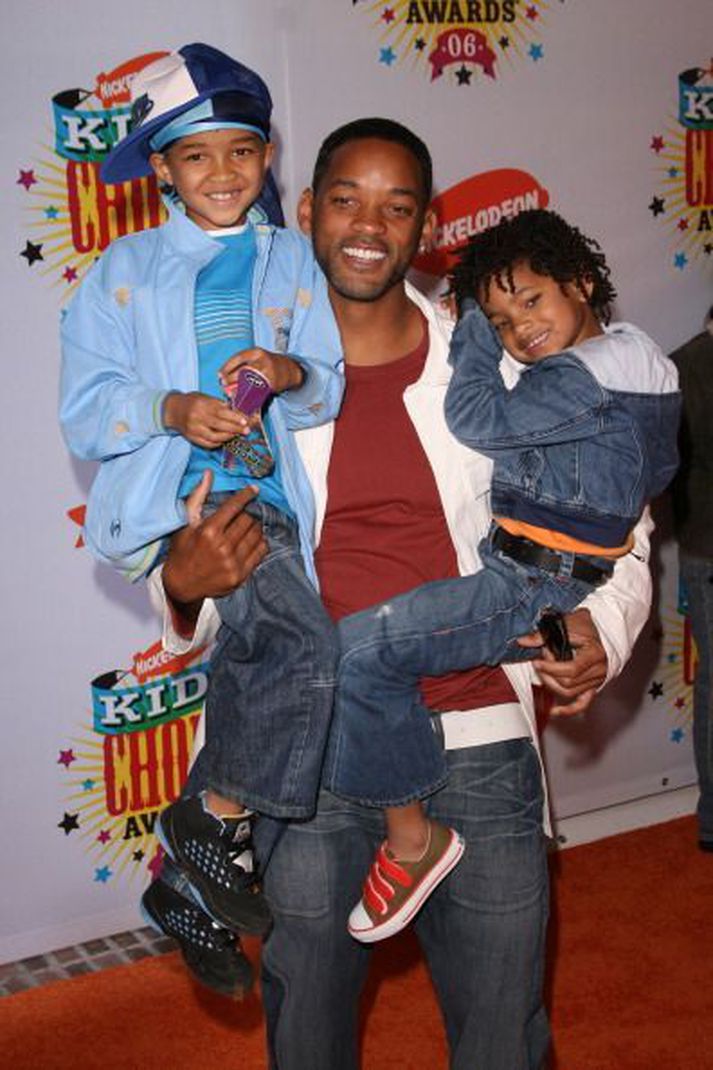 Will Smith, árið 2006, ásamt Willow og Jaden.