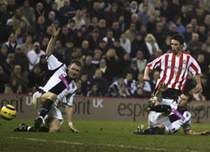 Le Tallec skorar fyrir Sunderland í kvöld.