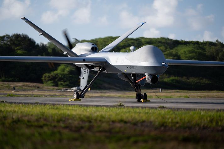 MQ-9 Reaper drónar geta borið ýmsar sprengjur og vopn.