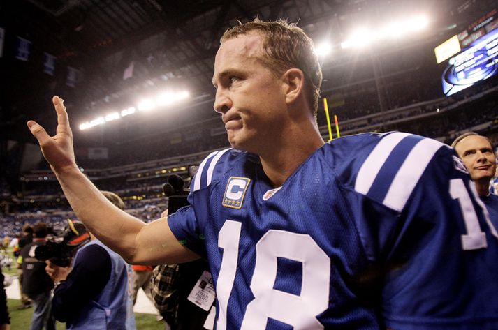Manning hefur spilað sinn síðasta leik með Colts.