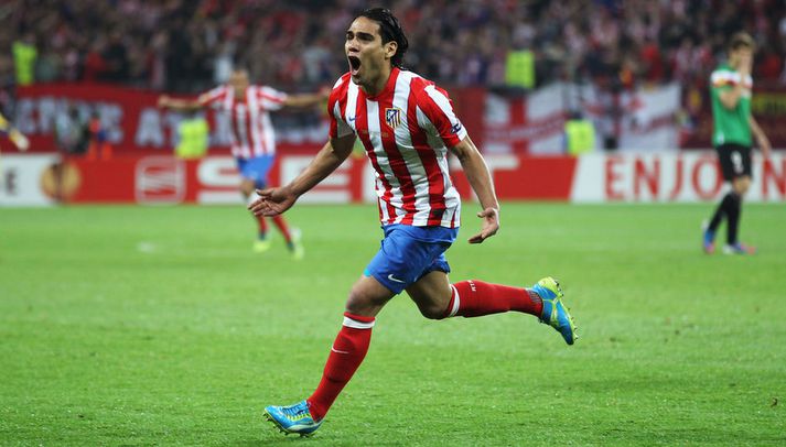 Radamel Falcao fagnar.