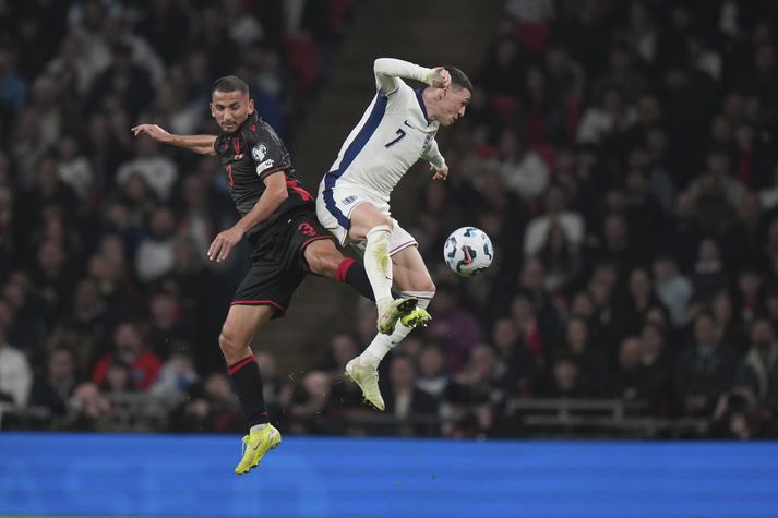 Phil Foden lék sinn 44. landsleik í gær.