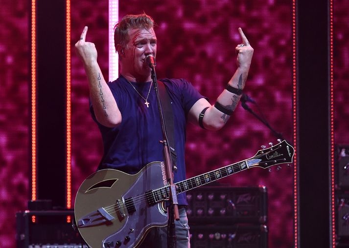 Josh Homme á tónleikunum í Los Angeles síðastliðið laugardagskvöld.