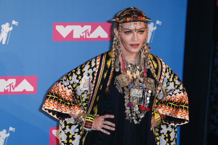 Madonna á tónlistarhátíðinni í gær.