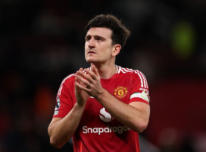 Harry Maguire virtist á leið í burtu frá Manchester United sumarið 2023 en er nú með samning við félagið sem gildir til 2026.