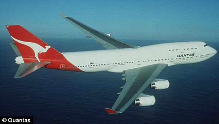 Boeing 747 frá Qantas.