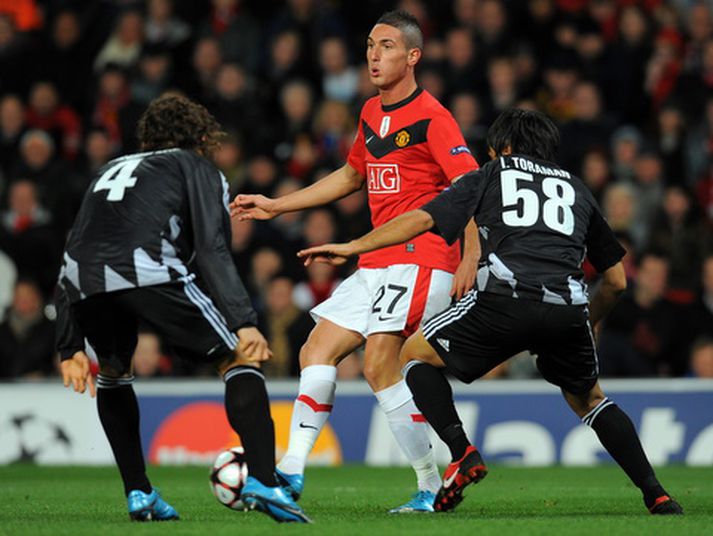 Federico Macheda í Meistaradeildarleik á móti Besiktas.