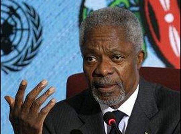 Kofi Annan Framkvæmdastjóri Sameinuðu þjóðanna segir Kyoto-samkomulagið ganga alltof skammt.fréttablaðið/ap