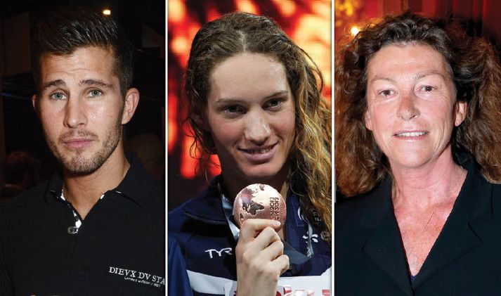 Alexis Vastine, Camille Muffat og Florence Arthaud.