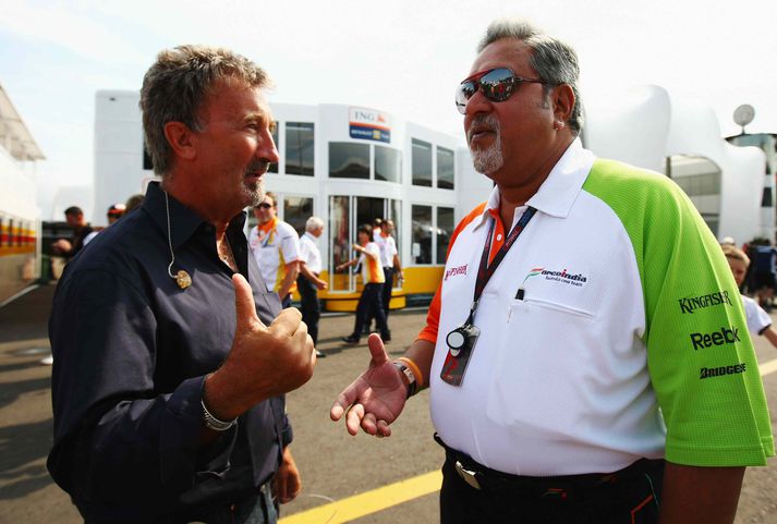 Eddie Jordan stofnaði Jordan liðið sem er við Silverstone, en í dag á Vijay Mallya Force India liðið við brautina.